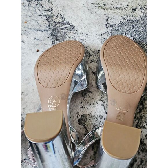 Chinese laundry Teresa patent metallic silver heel 4in size 10 - Picture 5 of 8